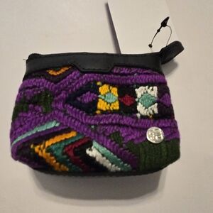 Embroidered Colorful Mini Coin  Pouch